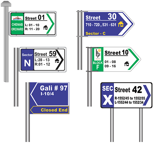 Traffic sign boards
Street Sign Boards